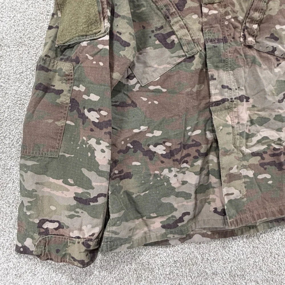 US Army Camo Coat Jacket FR Welding Hunting Sz Lg Long Euc Ripstop Gorpcore